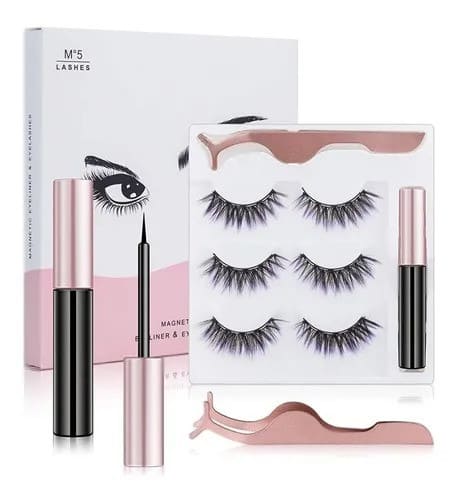 Kit de Pestañas Magnéticas con Delineador - ¡Sin Pegotes, Sin Complicaciones!